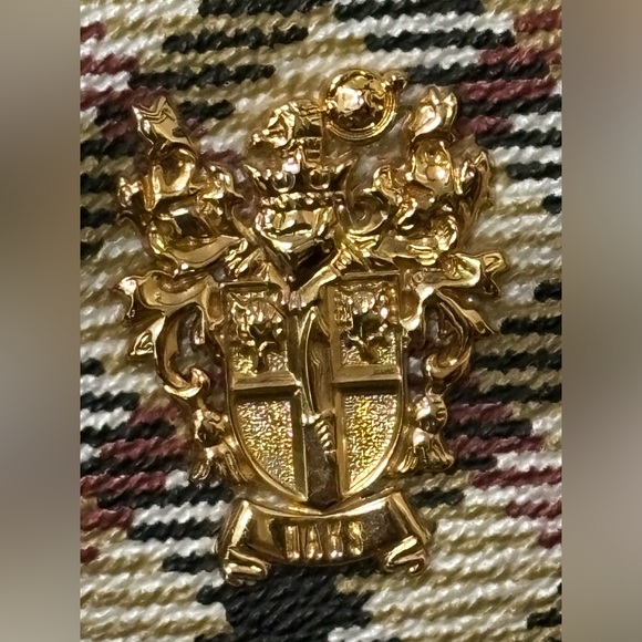 DAKS London Leather bag animal print gold accent 11 x 10x 7 - Picture 5 of 15